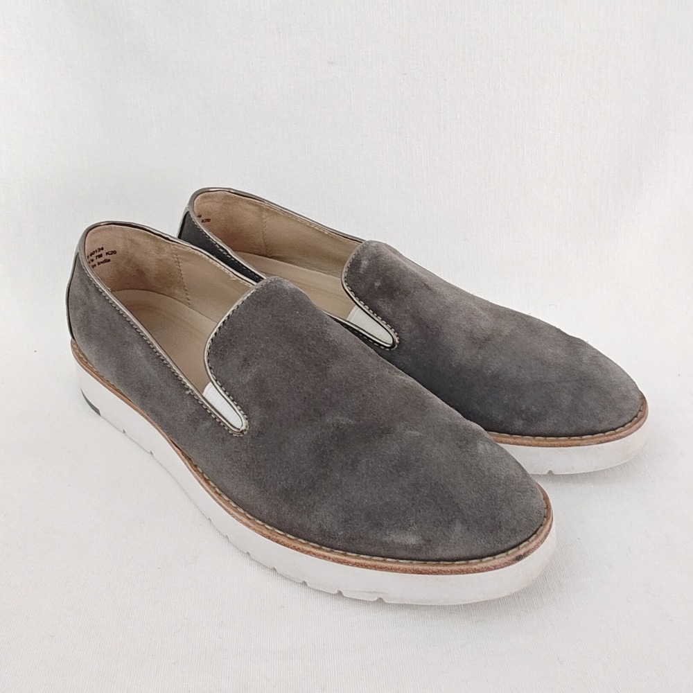 Johnston & Murphy Penelope Suede Gray Slip On‎ Sneakers Casual Loafer size 7
